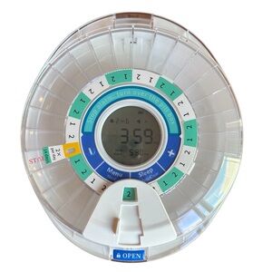 Smart Pill Dispenser 28 Slot Automatic Lighted Noise Alarm LCD Medicine Manager